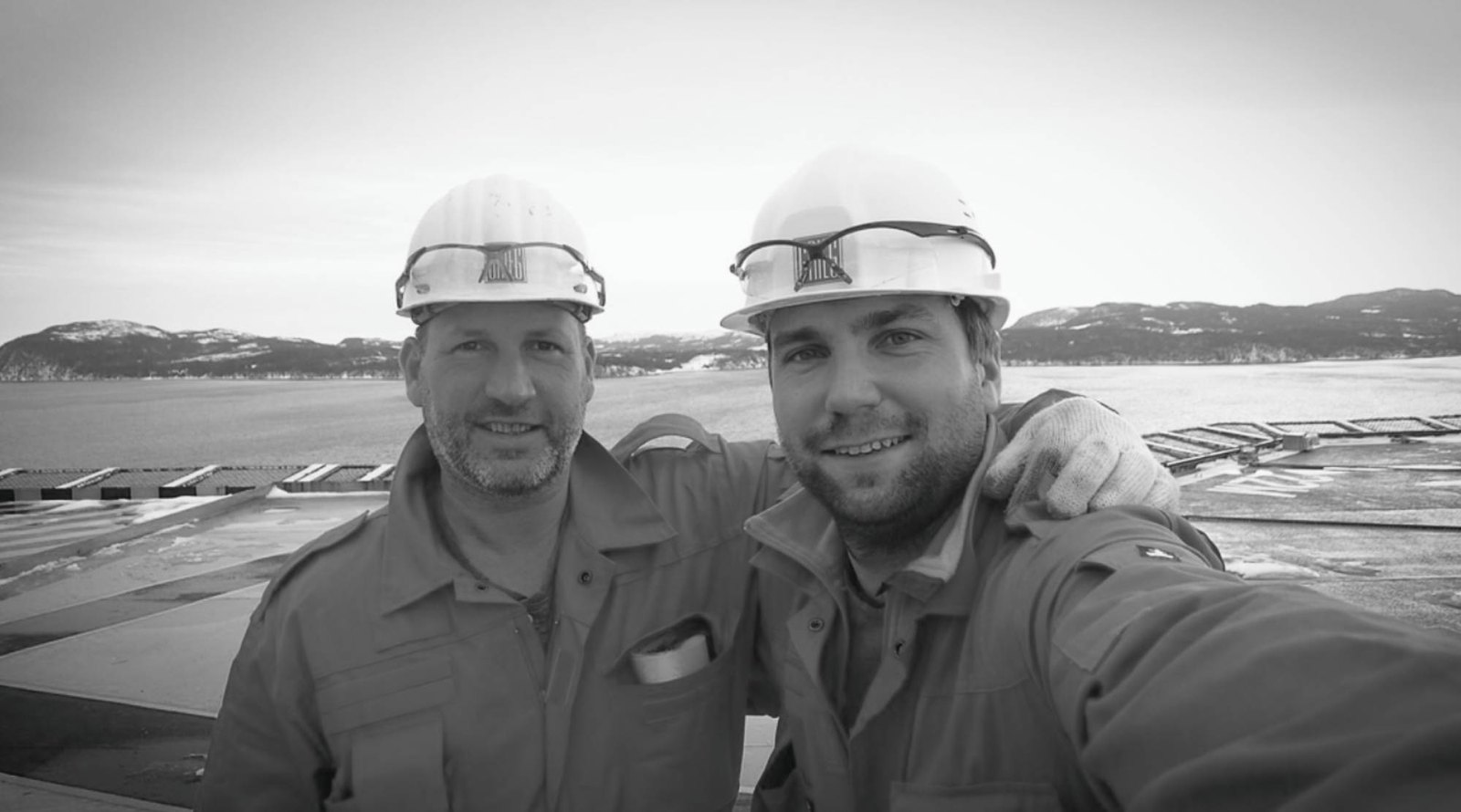 Petter Heier and Magnus Hammerstad on board, early in their careers