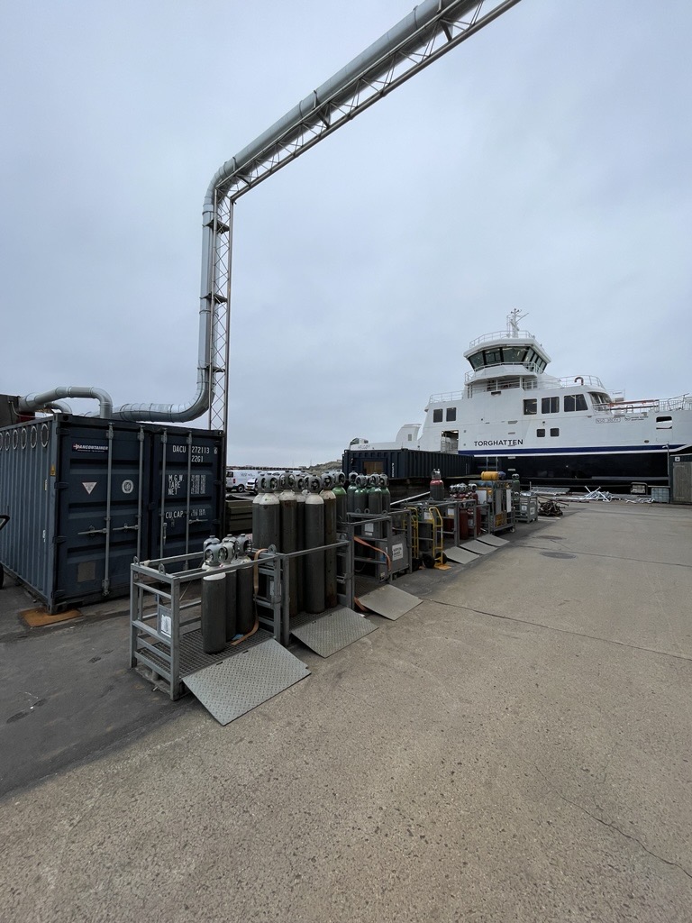 Torghatten vessel under new build construction during Due Diligence ESG audit.